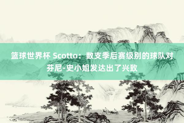 篮球世界杯 Scotto：数支季后赛级别的球队对芬尼-史小姐发达出了兴致