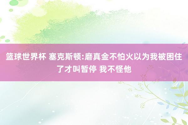 篮球世界杯 塞克斯顿:磨真金不怕火以为我被困住了才叫暂停 我不怪他