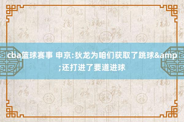 cba篮球赛事 申京:狄龙为咱们获取了跳球&还打进了要道进球