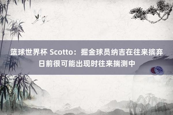 篮球世界杯 Scotto：掘金球员纳吉在往来摈弃日前很可能出现时往来揣测中