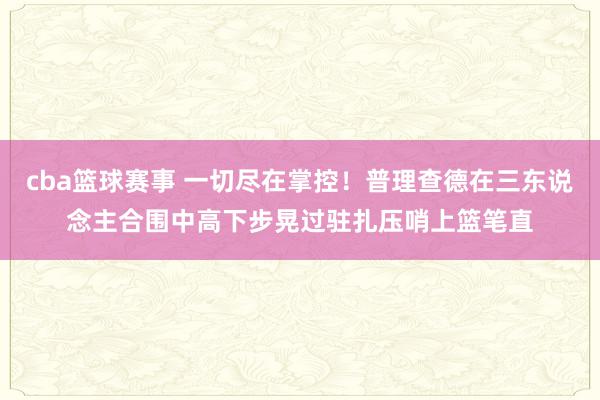 cba篮球赛事 一切尽在掌控！普理查德在三东说念主合围中高下步晃过驻扎压哨上篮笔直